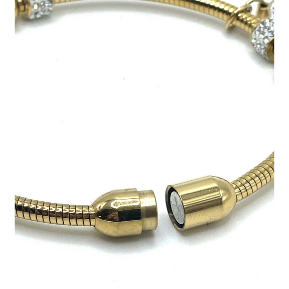 Swarovski Elements Gold Crystal Bangle Dangle Bracelet Tree of Life Charm Symbol - Picture 5 of 8